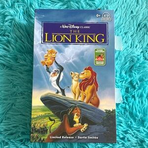 Disney The Lion King VHS Box with plush toy